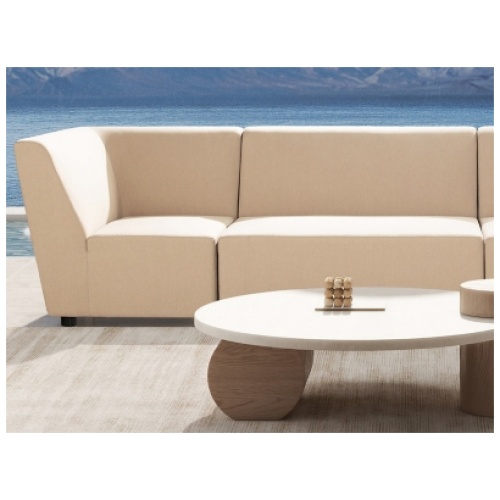 Cleo Outdoor Corner Chair, Almond Beige