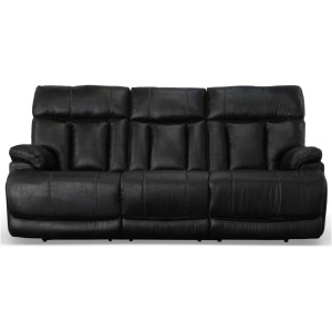 Clive Leather Power Reclining Sofa with Power Headrest and Lumbar