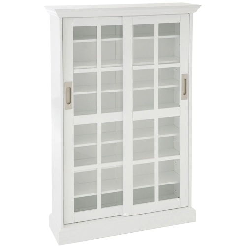 Clooney Sliding Door Windowpane Media Cabinet