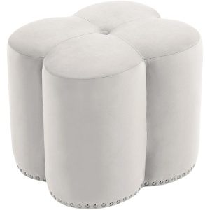 Clover Velvet Ottoman