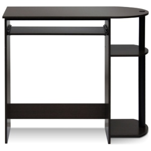 Computer Home Office Desk with Side Storage, Espresso