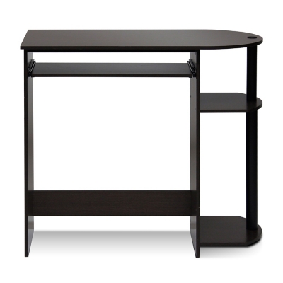 Computer Home Office Desk with Side Storage, Espresso