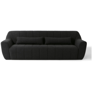 Cooper 101" Fabric Sofa, Noir Boucle