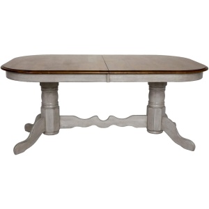 Country Grove Double Pedestal Extendable Dining Table