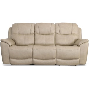 Crew Leather Power Reclining Sofa with Power Headrest and Lumbar