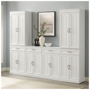 Crosley Furniture Stanton Sideboard And Pantry Set, White