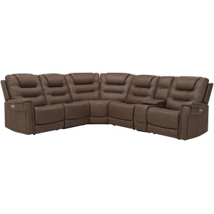 Danbury 6-pc. Power Sectional w/ Power Headrest and Lumbar Support