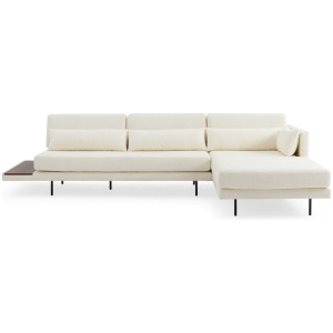 Davenport 116" Fabric Sofa Sectional Right, Jour Boucle