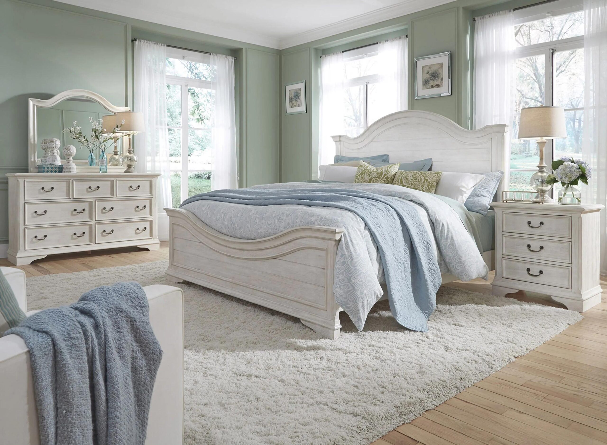 Decatur 4-pc. Bedroom Set w/ 1 Drawer Nightstand