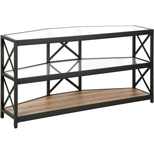 Dion TV Stand with Rustic Oak Shelf