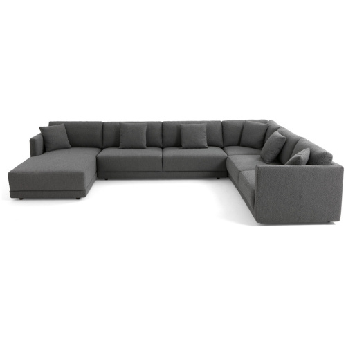 Domus 155" 3-pc 3-Sided Sofa Sectional Left, Gris Boucle