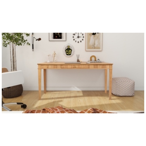 "Dumont 63" Fluted Writing Desk", Natural Blonde