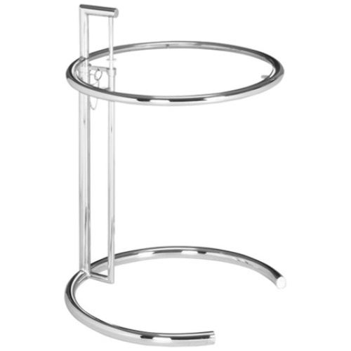 E-Gray Adjustable Side Table, Chrome