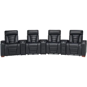 Edison 4-pc. Curved Power Home Theater Sectional