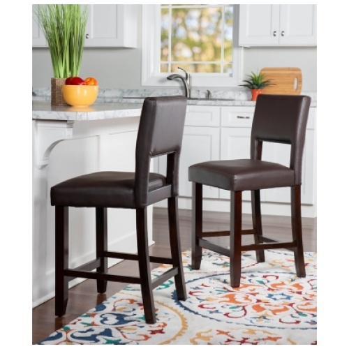 Emilion Vega Counter Height Bar Stool, Espresso