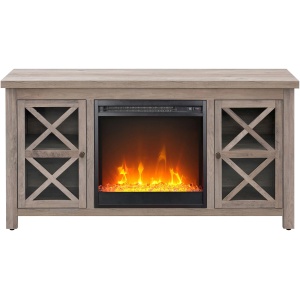 Eve TV Stand with Crystal Fireplace Insert