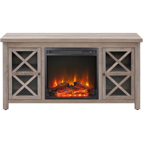 Eve TV Stand with Log Fireplace Insert