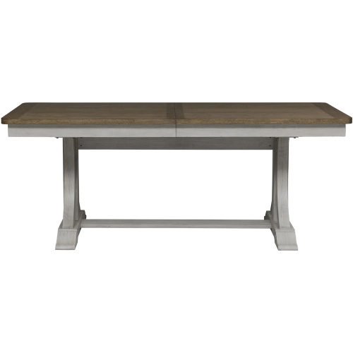 Farmhouse Reimagined Trestle Dining Table w/ Leaf