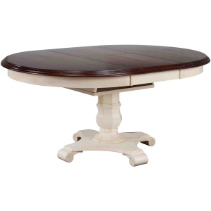 Fenway Round Pedestal Dining Table w/ Leaf