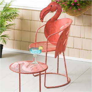 Flamingo Chair and Side Table, Set of 2