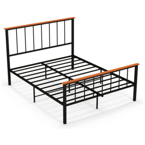 Full/Queen Bed Frame with Headboard and Footboard-Queen Size