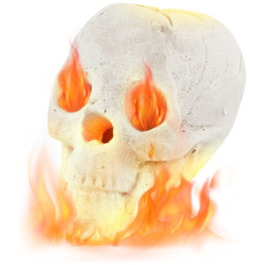 Halloween Fire Pit Skull Halloween Decoration-Beige