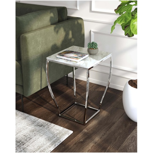 Hanna Marble & Metal End Table