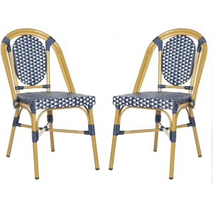 Helga Outdoor French Stackable Bistro Chair - Set of 2