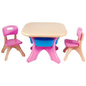 In/Outdoor 3-Piece Plastic Children Play Table & Chair Set