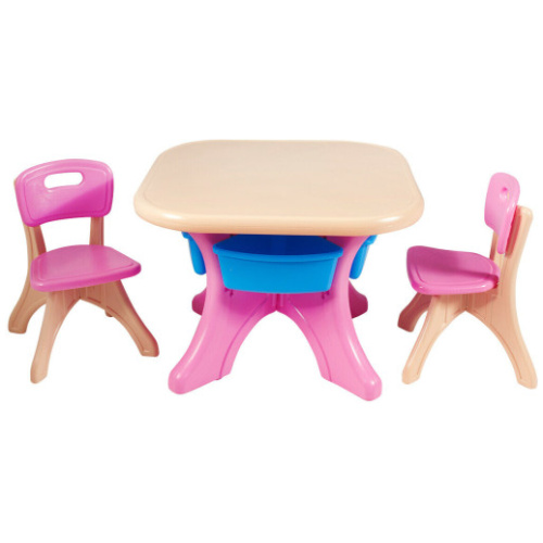 In/Outdoor 3-Piece Plastic Children Play Table & Chair Set