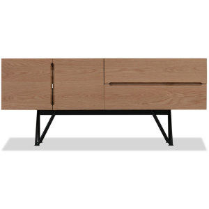 Isamu 55" Media Cabinet, Natural Oak