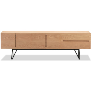 Isamu 79" Media Cabinet, Natural Oak