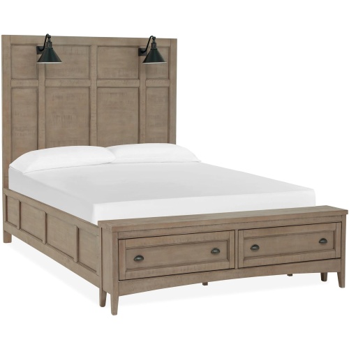 Ivy Ridge Platform Storage Bed w/ Lamp Headboard