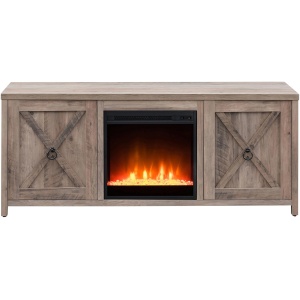 Jacana TV Stand with Crystal Fireplace Insert