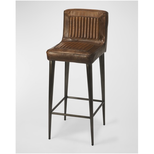 Jester Leather Bar Stool, 32"