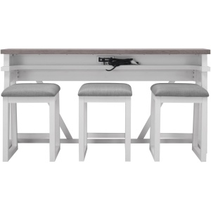 Karina 4-pc. Sofa Console Table W/ 3 Stools