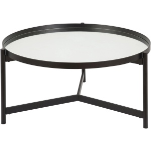 Kismet Round Coffee Table with Mirrored Top