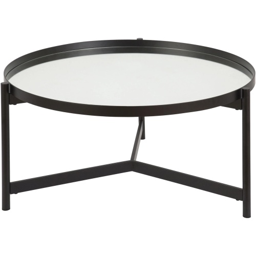 Kismet Round Coffee Table with Mirrored Top