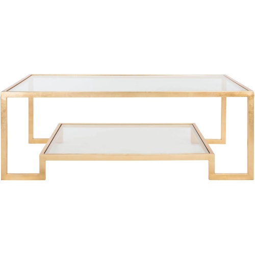 Liann Rectangle Gold Leaf Coffee Table