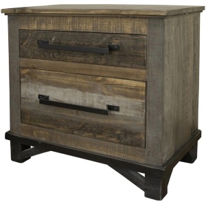 Loft Brown 2 Drawer Nightstand
