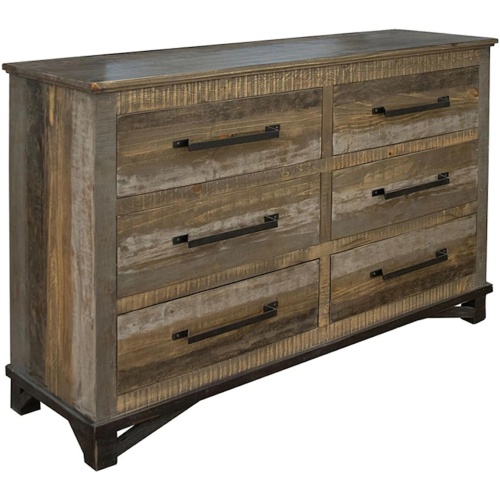 Loft Brown 6 Drawer Dresser