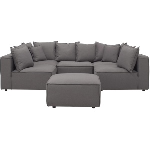 Loris Chenille 5-pc. Pit Sectional with Cocktail Ottoman