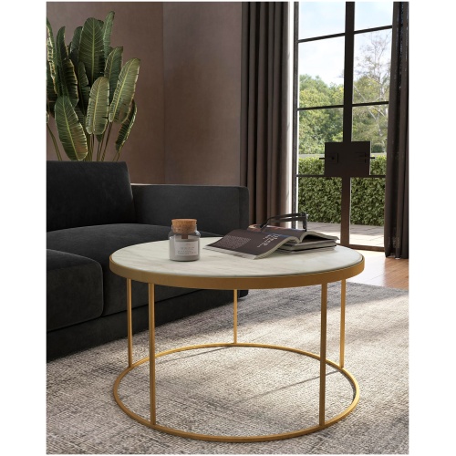 Lorne Round Marble Coffee Table