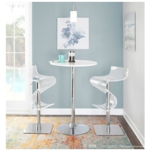 LumiSource Viva Bar Stool , Clear
