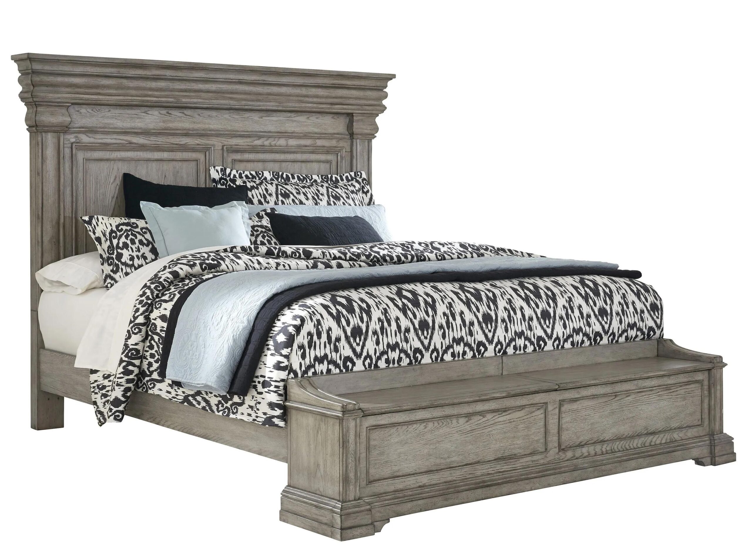 Madison Ridge Cal King Panel Bed with Blanket Chest Footboard