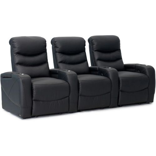 Majestic 3-pc. Leather Power-Reclining Sectional Sofa w/ Lighting