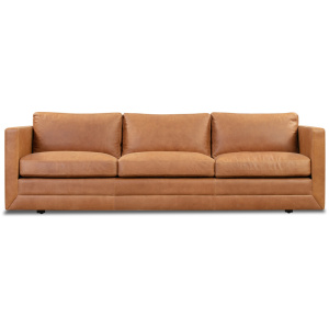 Manhattan 85" Leather Sofa, Milano Russet