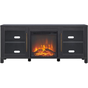 Maria TV Stand with Log Fireplace Insert