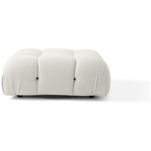 Mario 38" Fabric Ottoman, Blanc Boucle