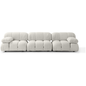 Mario Modular 115" Manarola 3-pc Sofa, Blanc Boucle